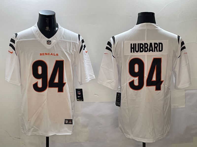 Men Cincinnati Bengals #94 Hubbard White Second generation 2024 Nike Limited NFL Jersey style 3->cincinnati bengals->NFL Jersey